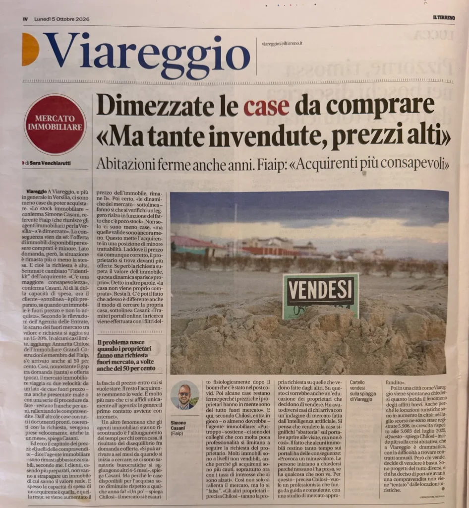 Dimezzate le case da comprare - Tirreno - 5-09-2026